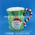 Caneca cerâmica feita sob encomenda do Natal com forma de Papai Noel